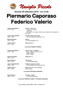 Concerto pianistico. Piermario Caporaso