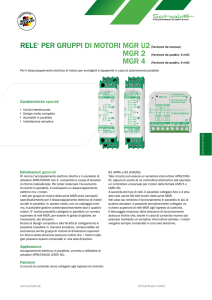 Scheda technica MGR U2, MGR 2, MGR 4