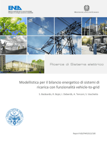 Modellistica per il bilancio energetico di sistemi di ricarica