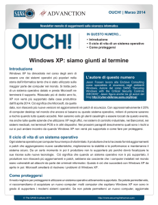 Windows XP: siamo giunti al termine - Securing The Human
