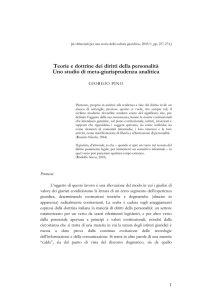 Teorie e dottrine dei diritti della personalità