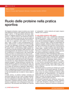 Ruolo delle proteine nella pratica sportiva