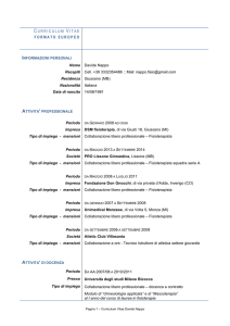 CV in formato europeo - Poliambulatorio Unimed Inverigo