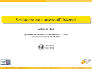 Simulazione test di accesso all`Università