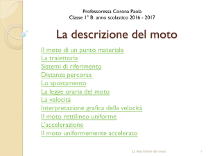 La descrizione del moto