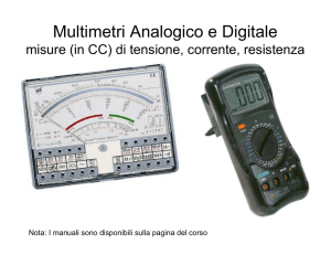 I multimetri analogico e digitale - Dipartimento di Fisica