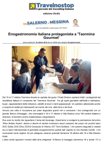 Enogastronomia italiana protagonista a `Taormina