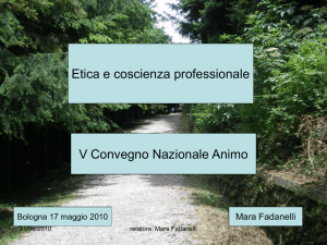 Etica e coscienza professionale V Convegno Nazionale Animo