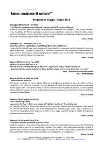 Programma maggio - luglio 2014 - Forum Austriaco di Cultura a Roma