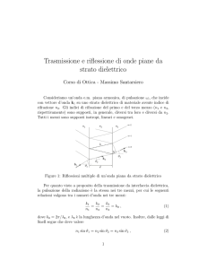 Trasmissione e riflessione di onde piane da strato