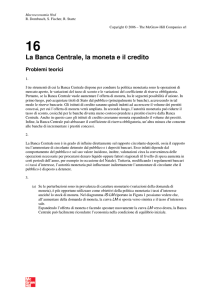 La Banca Centrale, la moneta e il credito