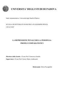 UNIVERSITA` DEGLI STUDI DI PADOVA