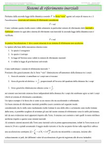 sistemi di riferimento inerziali e non inerziali