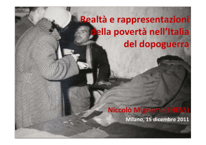 Realtà e rappresentazioni della povertà nell`Italia del dopoguerra