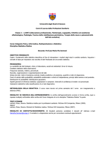 programma - Professioni Sanitarie - Università degli studi di Genova