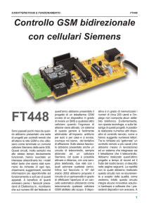 Controllo GSM bidirezionale con cellulari Siemens