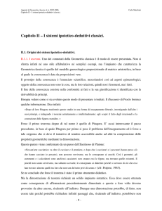 Capitolo II – I sistemi ipotetico