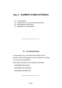 Cap. 2 – ELEMENTI DI MECCATRONICA