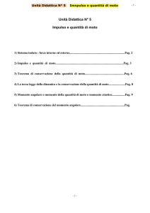 Unità Didattica N° 5 Impulso e quantità di moto
