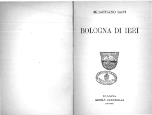 Sebastian Sani, Bologna di ieri, Bologna, Zanichelli, 1922