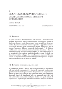 5. Le categorie non hanno sete. Una riflessione attorno a emozioni e