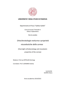 Ortocheratologia notturna e proprietà viscoelastiche della cornea