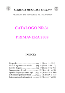 catalogo 31 - Libreria Musicale Gallini