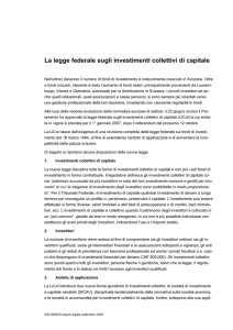 La legge federale sugli investimenti collettivi di capitale