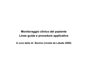 Monitoraggio clinico del paziente Linee guida e