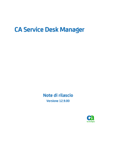 Note di rilascio di CA Service Desk Manager