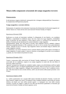 Misura della componente orizzontale del campo magnetico terrestre