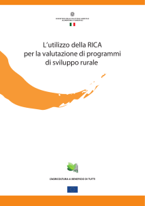 L`utilizzo della RICA per la valutazione di programmi di sviluppo rurale