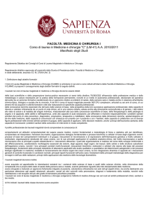 Facoltà: medicina e chirurgia I - Medicina e chirurgia "C" 2010/2011