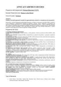 Biologia Molecolare - Dipartimento di Scienze (UNIBAS)