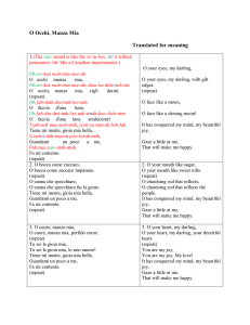 O Occhi, Manza Mia Translated for meaning