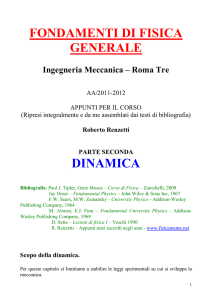 Appunti di Fondamenti di Fisica Generale 3: Dinamica