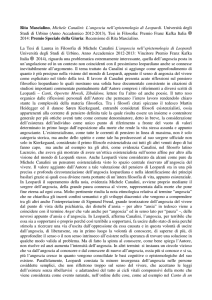 Rita Mascialino, Michele Canalini: L`angoscia nell`epistemologia di