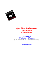 Aperitivo in Concerto 2010-2011-Cartellone