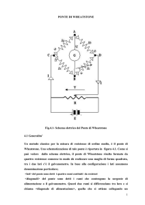 1 PONTE DI WHEATSTONE Fig.4.1- Schema elettrico del Ponte di