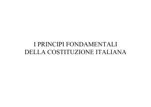 I PRINCIPI FONDAMENTALI DELLA COSTITUZIONE ITALIANA