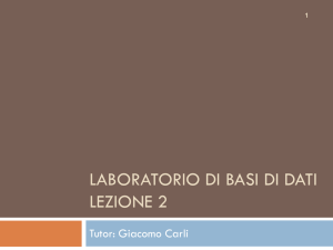 Laboratorio Basi di Dati