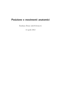 Posizione e movimenti anatomici