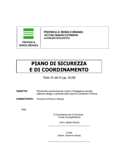 piano di sicurezza e di coordinamento