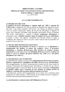 Dispensa ScInf Diritto del Lavoro a.a. 2014