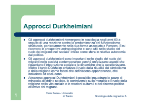 Approcci Durkheimiani