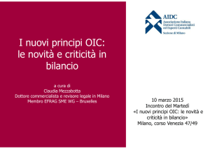 I nuovi principi OIC: le novità e criticità in bilancio