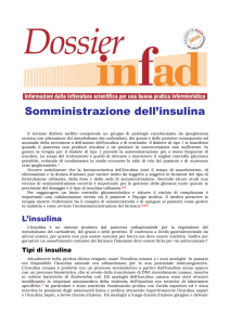 Somministrazione dell`insulina