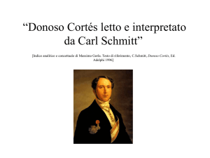 “Donoso Cortés letto e interpretato da Carl Schmitt”