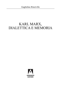 KARL MARX, DIALETTICA E MEMORIA