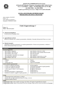 Programmazione francese 1 A - ISTITUTO COMPRENSIVO E